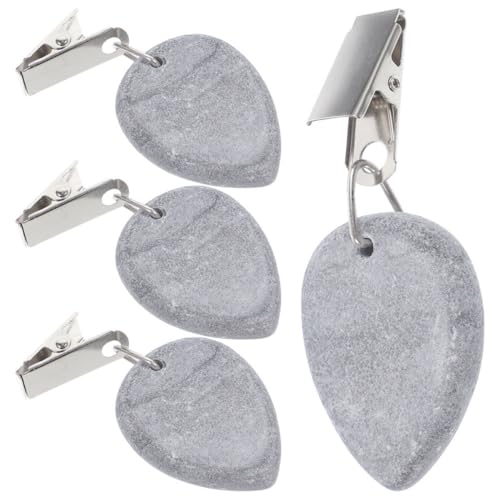 LIGIGWASH 12 Stück Teiliges Wasserfall förmige Marmor Tischdeckenbeschwerer mit Metallclip rutschfeste Tischdeckenhalter für Outdoor und Indoor Praktische und Wiederverwendbare von LIGIGWASH