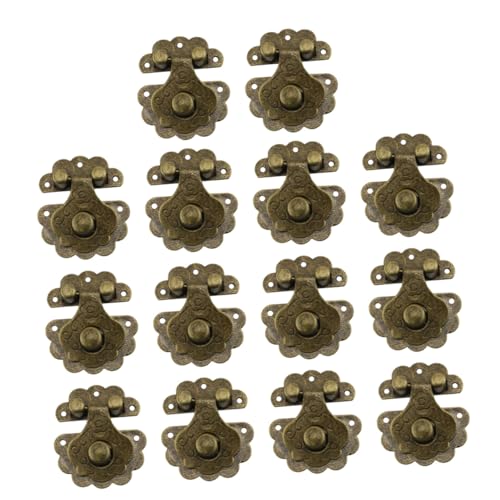 LIGIGWASH 14 Stück Teiliges Vintage Eisenschloss Antike Hasp Verschlüsse für Schmuckkästen Robuste Metallriegel Einfache Montage Vielseitig für Schränke Türen Langlebig und Sicher von LIGIGWASH