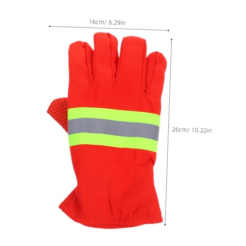LIGIGWASH 2 Paare Feuerwehrhandschuhe Feuerfest Hitzebeständig für und Brandbekämpfung mit Rutschfester Oberfläche Hoher Temperaturisolierung Ergonomischem Design für Feuerwehr und von LIGIGWASH
