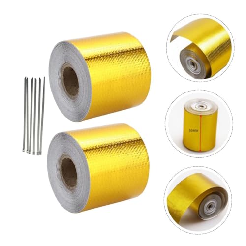 LIGIGWASH 2 Rollen Hochtemperaturbeständiges Aluminiumklebeband Wasserdichtes Selbstklebendes Dichtungsband für Rohrisolierung Autoreparatur und Oberflächenschutz LIGIGWASH 2 Rollen Hochtemperaturbeständiges Aluminiumklebeband Wasserdichtes Selbstklebendes Dichtungsband für Rohrisolierung Autoreparatur und Oberflächenschutz von LIGIGWASH
