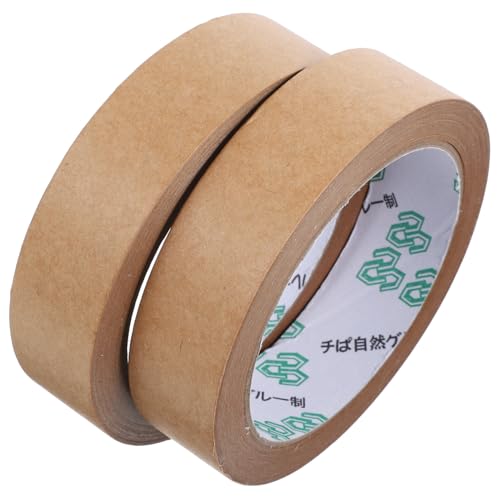 LIGIGWASH 2 Rollen Selbstklebendes Kraftpapier Verpackungsband Schreibbar Stark und Vielseitig für Umzugskartons Pakete Versand und Bürobedarf von LIGIGWASH