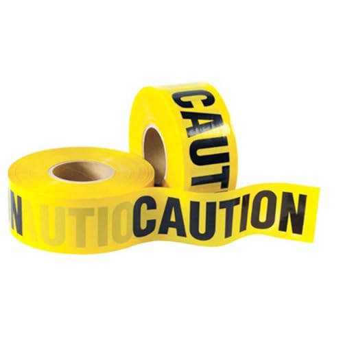 LIGIGWASH 2 Rollen Wetterfestes Absperrband PE Warnband Gelb Schwarz Caution Tape für Baustelle Party Halloween Sicherheitsmarkierung von LIGIGWASH