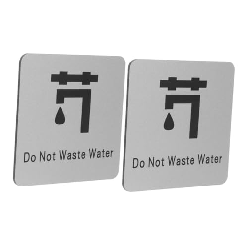 LIGIGWASH 2 Stück Aluminium Warnschild Selbstklebend Hinweis zur Wassereinsparung Wasserfest UV beständig für Küche und Badezimmer Nachhaltige Wasserersparnis Umweltfreundlicher LIGIGWASH 2 Stück Aluminium Warnschild Selbstklebend Hinweis zur Wassereinsparung Wasserfest UV beständig für Küche und Badezimmer Nachhaltige Wasserersparnis Umweltfreundlicher von LIGIGWASH