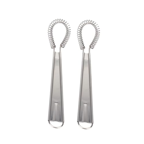 LIGIGWASH 2 Stück Edelstahl Handmixer Sprung Eierschläger Manueller Schneebesen zum Rühren von Sahne Eiern und Saucen Handgeführter Küchenquirl für Schnelles Mixen und Rühren von LIGIGWASH