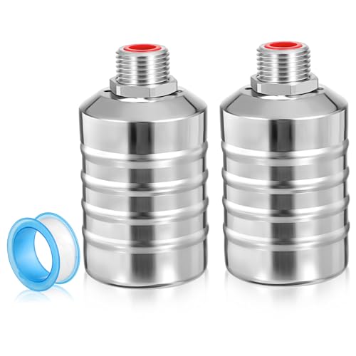 LIGIGWASH 2 Stück Edelstahl Schwimmerventil Automatisches Wasserstandsregelventil mit Abschaltfunktion für Wassertank Vielseitig Einsetzbar in Haushalt Industrie und Bewässerung Einfache von LIGIGWASH