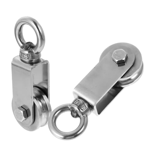 LIGIGWASH 2 Stück Edelstahl U form Kabelrolle Schwerlast Aufhängungsrolle mit Hoher Tragkraft Verschleißfest Leicht zu Montieren für Fitnessgeräte und Hebesysteme von LIGIGWASH