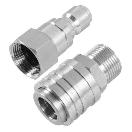 LIGIGWASH 2 Stück Hochdruckreiniger Adapter Set Teilig Schnellverschluss Hochwertiger Kompatibel mit Meisten Hochdruckreinigern Einfache Installation und Flexibilität von LIGIGWASH