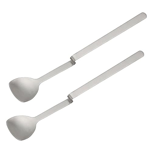 LIGIGWASH 2 Stück Honiglöffel Langstielig Langlebig Poliert Multifunktional zum Kaffee Tee Dessert Mischen Geeignet von LIGIGWASH