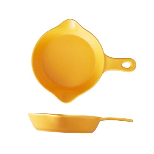 LIGIGWASH 2 Stück Keramik Backblech Gelbe Pasta Platte für Haushalt Umweltfreundliches Material für Restaurant und Langlebig und Geschmacksneutral von LIGIGWASH