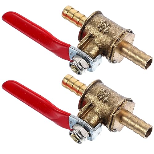 LIGIGWASH 2 Stück Kupfer Kugelhahn Absperrhahn für Wasser Gas und Griff für Einfache Handhabung Robust und Langlebig Geeignet für Verschiedene Anwendungen von LIGIGWASH