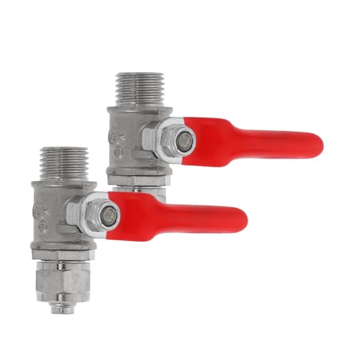 LIGIGWASH 2 Stück Kupfer Kugelhahn mit Bediengriff Schnellanschluss für Wasser und Kompressoren Rostfrei Hohe Dichtheit und Einfache Bedienung LIGIGWASH 2 Stück Kupfer Kugelhahn mit Bediengriff Schnellanschluss für Wasser und Kompressoren Rostfrei Hohe Dichtheit und Einfache Bedienung von LIGIGWASH