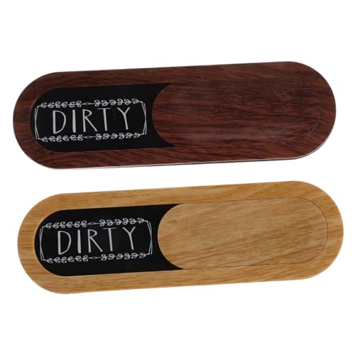 LIGIGWASH 2 Stück Magnetisches Geschirrspüler Schild Clean Dirty Teiliges Schiebeschild Doppelseitig für Klare Statusanzeige Fester Halt an Tür Platzsparend Minimalistisch für Küche und Bar von LIGIGWASH