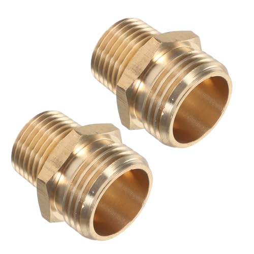 LIGIGWASH 2 Stück Messing Garten Schlauchverbinder Ght X Npt Male Adapter Schnellkupplung Auslaufsicher Robust Für Gartenschlauch Wasseranschluss von LIGIGWASH