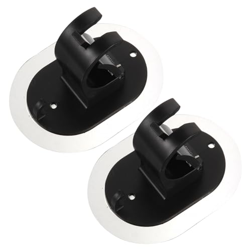 LIGIGWASH 2 Stück Teiliges Gardinenstangenhalter Selbstklebend Nagelfreie Stabile Gardinenstangenclips mit Haken Robuste Halterung für Duschvorhang Bad Schlafzimmer Einfache Montage ohne von LIGIGWASH