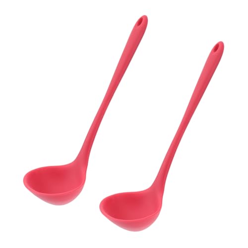LIGIGWASH 2 Stück Teiliges Silikon Suppenlöffel mit Langem Griff Hitzebeständig Antihaftbeschichtet Bpa Frei zum Servieren von Suppe und Babynahrung Küchenhelfer in Candy Rot LIGIGWASH 2 Stück Teiliges Silikon Suppenlöffel mit Langem Griff Hitzebeständig Antihaftbeschichtet Bpa Frei zum Servieren von Suppe und Babynahrung Küchenhelfer in Candy Rot von LIGIGWASH