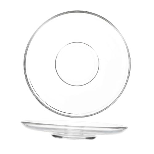 LIGIGWASH 2 Stück Untertasse Für Teetasse Klare Untertassen Vorspeisenteller Untertassen Teller Untertassen Für Tassen Teeteller Teebeutelteller Transparent Glas Wiederverwendbar von LIGIGWASH