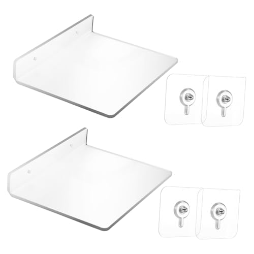 LIGIGWASH 2 Stück Wandregal Bad ohne Bohren Schwebendes Acryl Organizer Regal Platzsparend Kratzfest Wandmontiert für Badezimmer und Kleine Räume LIGIGWASH 2 Stück Wandregal Bad ohne Bohren Schwebendes Acryl Organizer Regal Platzsparend Kratzfest Wandmontiert für Badezimmer und Kleine Räume von LIGIGWASH