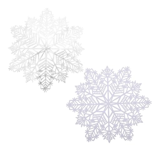 LIGIGWASH 2 Stück Weihnachts Tischsets Schneeflocken Förmige Platzsets Weiß Dekorative Untersetzer für Weihnachtsfeiern und Festliche Anlässe LIGIGWASH 2 Stück Weihnachts Tischsets Schneeflocken Förmige Platzsets Weiß Dekorative Untersetzer für Weihnachtsfeiern und Festliche Anlässe von LIGIGWASH