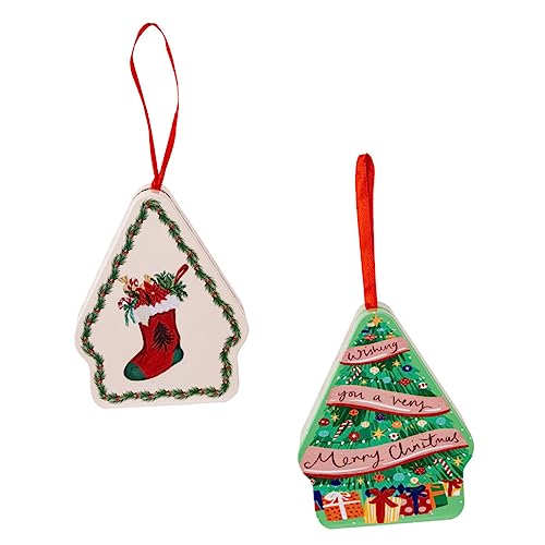 LIGIGWASH 2 Stück Weihnachtsdose aus Blech Party Weihnachten Dekorationen mit Urlaub Zinn Storage Boxes aufbwahrungs-Box sußichkeiten Box Süßigkeitenbehälter aus Metall Bonbonbehälter Eisen von LIGIGWASH