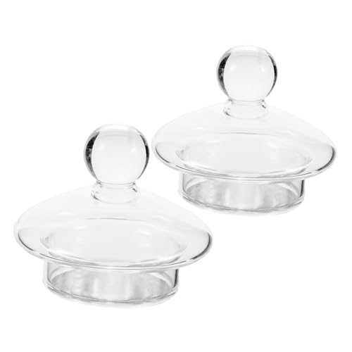 LIGIGWASH 2 Stück Whiskey Glas Deckel aus Transparentem Glas Staubdicht Aromaversiegelnd Maßgeschneidert für Whiskey und Weinprobiergläser für Verkostungen und Gesellige Anlässe von LIGIGWASH