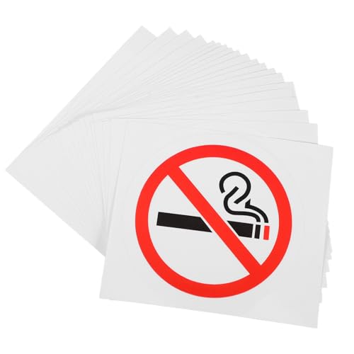 LIGIGWASH 20 Stück No Smoking Aufkleber Selbstklebend Rauchverbot Warnschild Leicht Anzubringen Wetterfest Für Büro Restaurant Vielseitig Einsetzbar Rote Verbotszeichen LIGIGWASH 20 Stück No Smoking Aufkleber Selbstklebend Rauchverbot Warnschild Leicht Anzubringen Wetterfest Für Büro Restaurant Vielseitig Einsetzbar Rote Verbotszeichen von LIGIGWASH