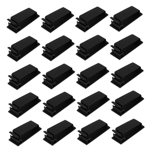 LIGIGWASH 20 Stück Selbstklebende Kabelhalter für USB und Ladekabel Kompakter Kabelorganizer mit Clips Einfach zu Öffnen Kabelführend für Büro und Schreibtisch Platzsparendes von LIGIGWASH