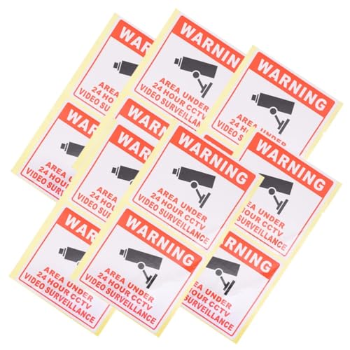 LIGIGWASH 20 Stück Teiliges Cctv Warnschild Aufkleber Rechteckige Videoüberwachung Warnhinweise Selbstklebend für Schule Büro Gebäude Außen Innen LIGIGWASH 20 Stück Teiliges Cctv Warnschild Aufkleber Rechteckige Videoüberwachung Warnhinweise Selbstklebend für Schule Büro Gebäude Außen Innen von LIGIGWASH
