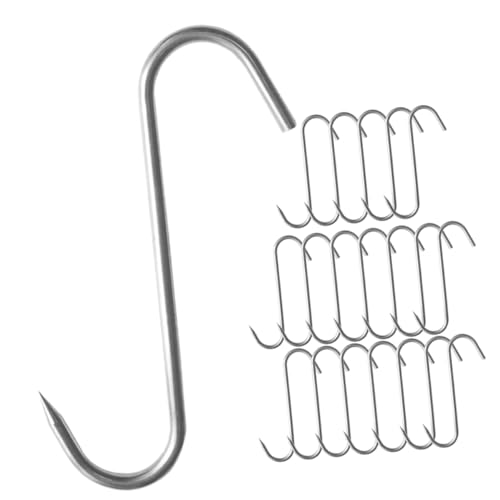 LIGIGWASH 20 Stück Teiliges S Haken aus Scharfe Fleischerhaken für Fleischverarbeitung Wurst und Speckaufhängung Robust und Rostfrei für Metzger und Küchengebrauch LIGIGWASH 20 Stück Teiliges S Haken aus Scharfe Fleischerhaken für Fleischverarbeitung Wurst und Speckaufhängung Robust und Rostfrei für Metzger und Küchengebrauch von LIGIGWASH