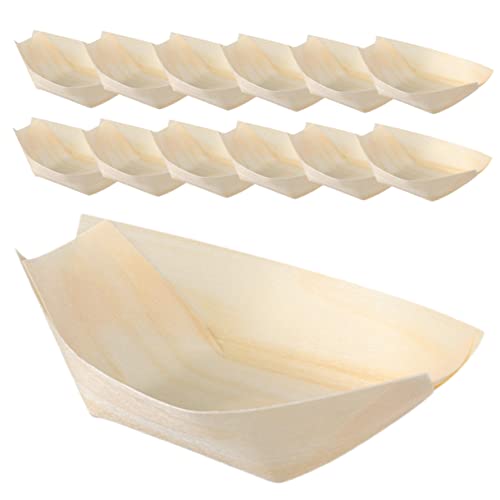 LIGIGWASH 200 Stück Einweg Sushi Servierboote aus Holz Natürliche Snack und Dessertschalen Umweltfreundliche Food Boats für Sushi Vorspeisen und Salate LIGIGWASH 200 Stück Einweg Sushi Servierboote aus Holz Natürliche Snack und Dessertschalen Umweltfreundliche Food Boats für Sushi Vorspeisen und Salate von LIGIGWASH