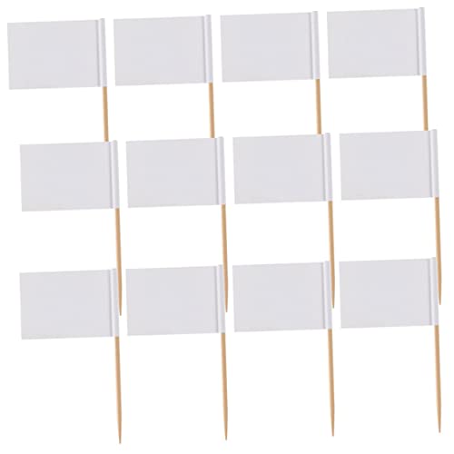 LIGIGWASH 200 Stück Zahnstocherflaggen für Partys Blanko Papierpicker für Cupcakes Muffins und Obst für Hochzeiten Geburtstagsfeiern und DIY Dekorationen von LIGIGWASH
