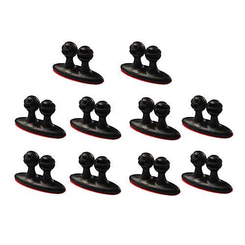 LIGIGWASH 24 Stück Kabelbinder Clips Praktische Kabelhalter für Auto und Schreibtisch Schwarz Multifunktionale Organizer zur Fixierung und Audiokabeln Platzsparend und Leicht zu Handhaben von LIGIGWASH