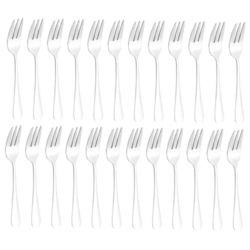 LIGIGWASH 24 Stück Teiliges Edelstahl Dessertbesteck Kleine Multifunktionale Gabeln für Obst Kuchen Snacks Ergonomisch Robust Spülmaschinenfest für Party und Alltag LIGIGWASH 24 Stück Teiliges Edelstahl Dessertbesteck Kleine Multifunktionale Gabeln für Obst Kuchen Snacks Ergonomisch Robust Spülmaschinenfest für Party und Alltag von LIGIGWASH