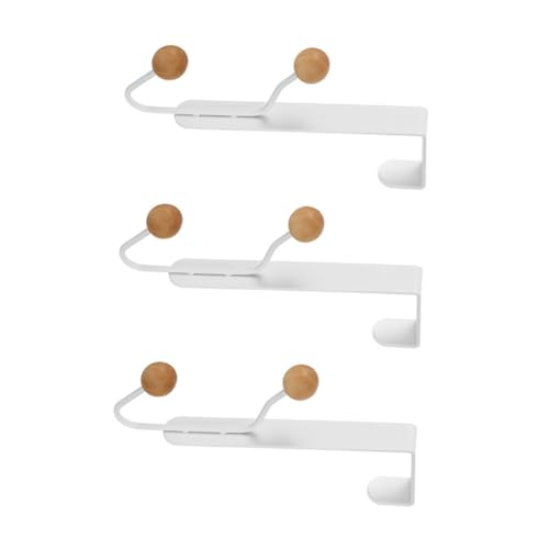 LIGIGWASH 3 Stück Metall Türhaken Über Tür Hänger mit Haken Platzsparend für Schlafzimmer Bad Küche Vielseitig Einsetzbar Einfache Montage ohne Bohren Weiß Vertikal von LIGIGWASH
