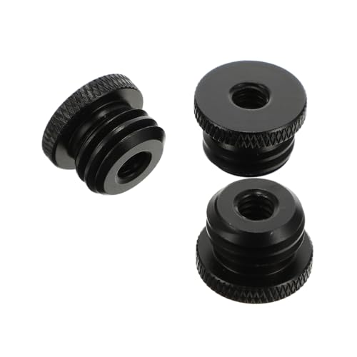 LIGIGWASH 3 Stück Teiliges Mikrofon Stativ Schraubenadapter Professioneller Mic Thread Adapter mit Rutschfester Oberfläche Einfach zu Montieren und Langlebig Kompatibel für Mikrofonständer von LIGIGWASH