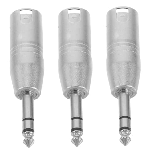 LIGIGWASH 3 Stück Trs zu Xlr Male Audio Adapter aus Zinklegierung Rauscharm Stereofähig Kompakt und Tragbar für Mischpulte Verstärker Studio Bühne Live Streaming und Aufnahmegeräte von LIGIGWASH