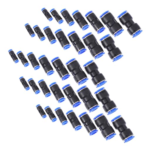 LIGIGWASH 35 Stück Teiliges Schnellverbinder Pneumatische Gerade Steckverbindungen Hochdruckbeständig Einfacher für Maschinen Elektronik Verpackung von LIGIGWASH
