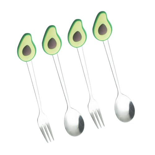 LIGIGWASH 4 STÜCKE Teiliges Edelstahl Obst geschirr Avocado design Löffel Gabel Langlebig Glatt für Dessert Restaurants Zuhause Dekorativ und Geschenkfähig LIGIGWASH 4 STÜCKE Teiliges Edelstahl Obst geschirr Avocado design Löffel Gabel Langlebig Glatt für Dessert Restaurants Zuhause Dekorativ und Geschenkfähig von LIGIGWASH