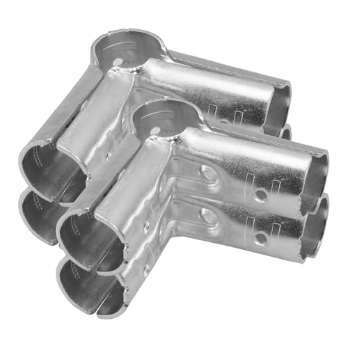 LIGIGWASH 4 Stück Edelstahl Rohrverbinder Zaunklemmen für Kettengliedzäune Stabile DIY Rohrklemmen für Ablagen Gewächshausrahmen und Geländerbefestigung von LIGIGWASH