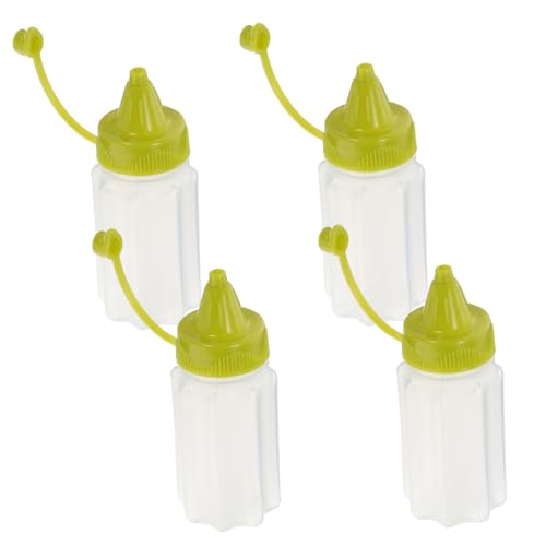 LIGIGWASH 4 Stück Quetschflaschen für Saucen Transparente Lebensmittelechte Flasche für Ketchup Honig und Dressings für Küche Grill und Picknick von LIGIGWASH