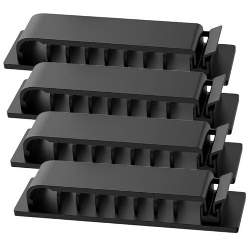 LIGIGWASH 4 Stück Teiliges Kabelorganizer mit Fach Steckplätzen Selbstklebender Kabelhalter für Kabelmanagement Glatten Oberflächen Wie Schreibtisch Wand Auto Praktischer Organizer für USB von LIGIGWASH