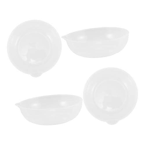LIGIGWASH 4 Stück Teiliges Küchenwaagen Zubehör Transparentes Wiegeschalen für Kuchenbacken Leichtes Langlebiges Kunststoff Labordish Kochwaage Tablett mit Kapazitätsmarkierungen für von LIGIGWASH