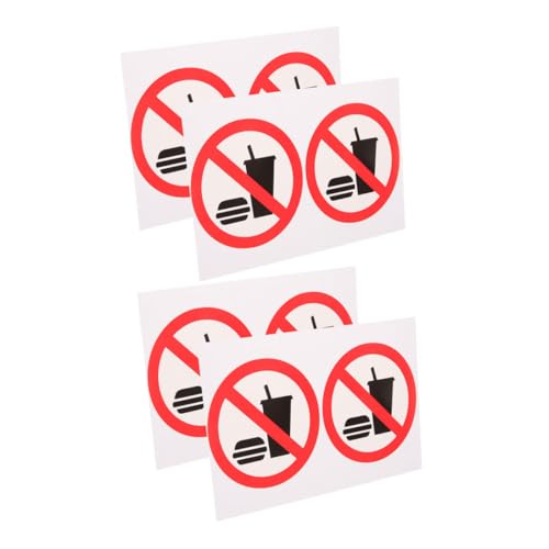 LIGIGWASH 4 Stück Teiliges Verbotsschild Set No Food No Drink Aufkleber PVC Selbstklebend Wetterfest für Innen Außen Fenster Türen Warnzeichen Saubere Umwelt Gastronomie LIGIGWASH 4 Stück Teiliges Verbotsschild Set No Food No Drink Aufkleber PVC Selbstklebend Wetterfest für Innen Außen Fenster Türen Warnzeichen Saubere Umwelt Gastronomie von LIGIGWASH