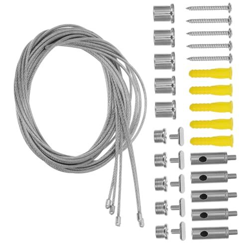 LIGIGWASH 5 Sätze Metall Pendelleuchten Aufhängungskabel Kit Stabiles Seilaufhängung Einbauset für Deckenleuchten Einfache Installation Zuverlässige Stabilität Vielseitig für Wohnzimmer von LIGIGWASH