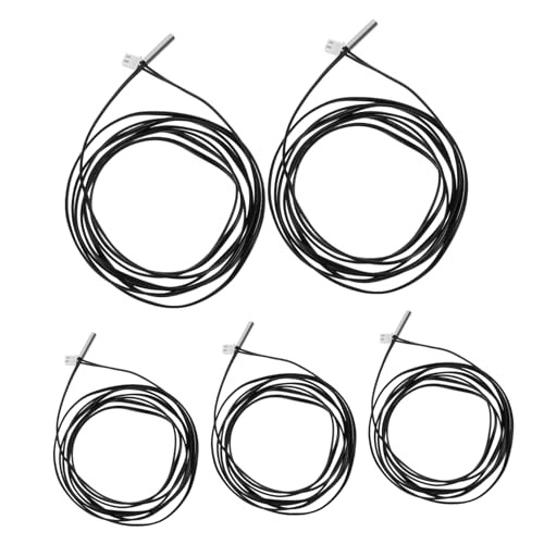 LIGIGWASH 5 Stück Temperatursensor Probe Wasserdichte Thermistor Sonde Temperaturübertragung mit Flexiblem Kabel Hohe Kompatibilität für Verschiedene Anwendungen von LIGIGWASH