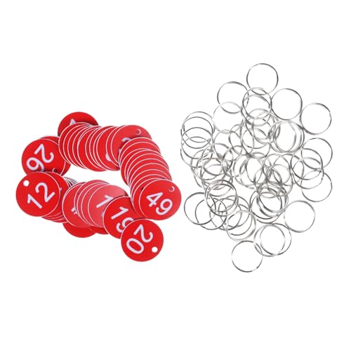 LIGIGWASH 50 Sätze Teiliges Acryl Runde Nummernschilder mit Stabilen Eisenringen Praktische Markierungs Hängeetiketten für Restaurant Kindergarten Einzelhandel und Vielseitige Kennzeichnung LIGIGWASH 50 Sätze Teiliges Acryl Runde Nummernschilder mit Stabilen Eisenringen Praktische Markierungs Hängeetiketten für Restaurant Kindergarten Einzelhandel und Vielseitige Kennzeichnung von LIGIGWASH
