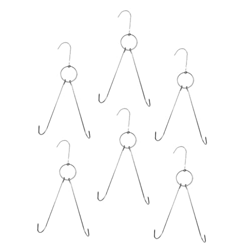 LIGIGWASH 6 Stück Teiliges Fleischhaken für Grillen und Bbq Rostfrei Langlebig Vielseitig als Metzgerhaken zum Aufhängen von Fleisch Robust und Leicht zu Reinigen von LIGIGWASH