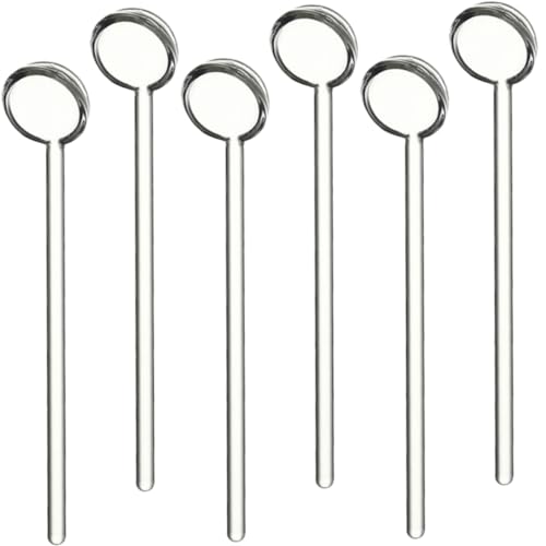 LIGIGWASH 6 Stück Teiliges Mini Kaffeelöffel aus Verschleißfestem Borosilikatglas Ergonomisch Geformt Klare Kleine Rührlöffel für Kaffee Tee Desserts für Haushalt und Partys von LIGIGWASH