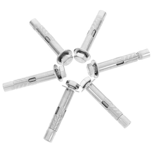 LIGIGWASH 6 Stück Teiliges Schwerlast Expansionsschrauben mit Externen Sechskantmuttern aus Edelstahl Robuste Dübelanker für Sichere Befestigung Einfach zu Montieren Lösen von LIGIGWASH