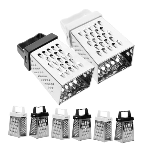 LIGIGWASH 8 Stück Mini Käsereibe Teiliges Seiten Reibe für Gemüse Knoblauch und Karotten Küchengerät für Kleine Küchen Leicht zu Reinigen Lagern von LIGIGWASH