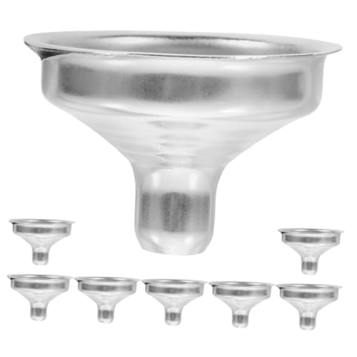 LIGIGWASH 8 Stück Teiliges Edelstahl Trichter Klein Flüssigkeiten Nachfülltrichter Mini Trichter für Kleine Flaschen Essig Öl Pigment Zubehör für Haushalt Küche von LIGIGWASH